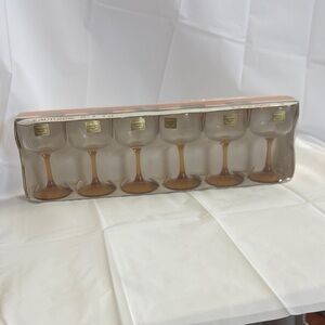ARC/ arcopal luminarc 7cl size vintage amber 6 glasses in original pack